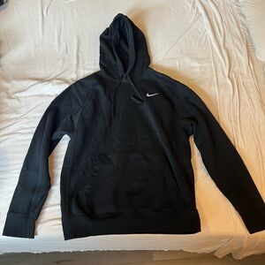 Nike Black Hoodie with White Swoosh
